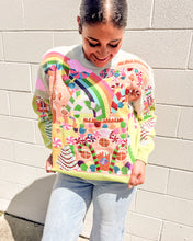 Load image into Gallery viewer, Festive Queen of Sparkles Christmas sweater with candy canes and trees