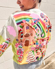 Load image into Gallery viewer, Festive Queen of Sparkles Christmas sweater with candy canes and trees