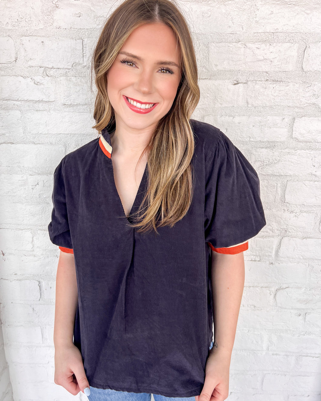 THML Hear The News Corduroy Top