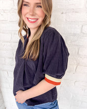 Load image into Gallery viewer, THML Hear The News Corduroy Top