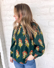 Load image into Gallery viewer, THML Down In The Garden Green Top