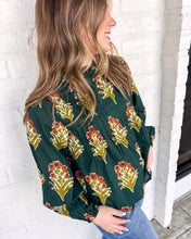 Load image into Gallery viewer, THML Down In The Garden Green Top