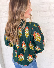 Load image into Gallery viewer, THML Down In The Garden Green Top