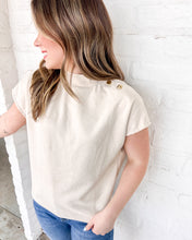 Load image into Gallery viewer, THML First To Say Cream Suede Top