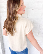 Load image into Gallery viewer, THML First To Say Cream Suede Top