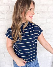 Load image into Gallery viewer, Midnight Bloom Navy Top