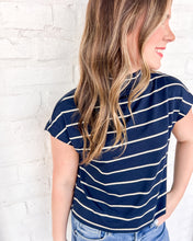 Load image into Gallery viewer, Midnight Bloom Navy Top