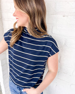 Midnight Bloom Navy Top