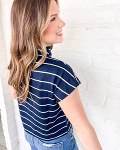 Midnight Bloom Navy Top