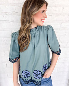 Seasons Change Sage Top