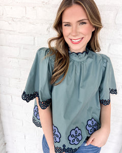 Seasons Change Sage Top