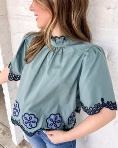 Seasons Change Sage Top