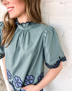 Seasons Change Sage Top