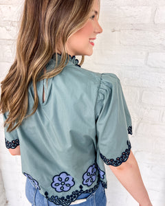 Seasons Change Sage Top