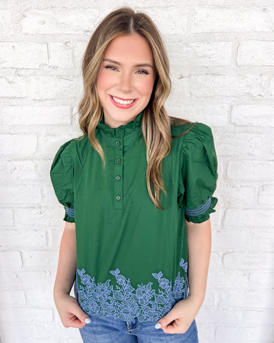 Walk Right To Me Green Top