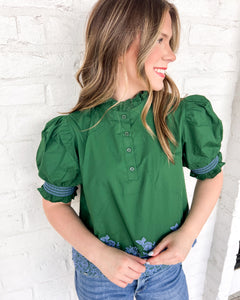 Walk Right To Me Green Top