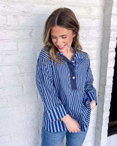 Stroll On Navy Top
