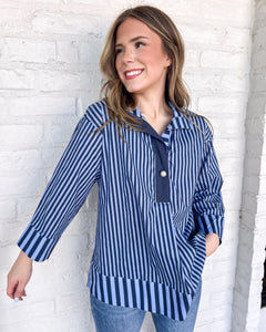 Stroll On Navy Top
