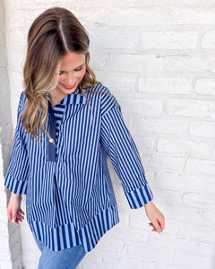 Stroll On Navy Top
