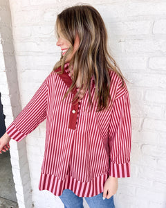 Stroll On Burgundy Top