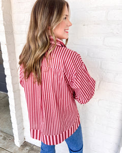 Stroll On Burgundy Top