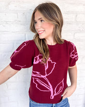Load image into Gallery viewer, Pass The Message Burgundy Top