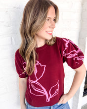 Load image into Gallery viewer, Pass The Message Burgundy Top