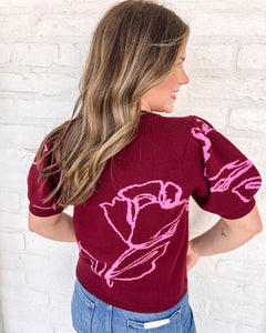 Pass The Message Burgundy Top