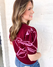 Load image into Gallery viewer, Pass The Message Burgundy Top