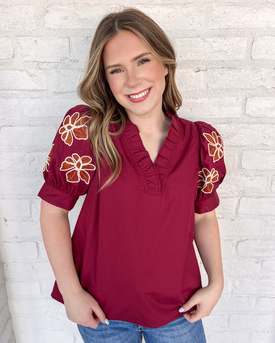 Zone In Burgundy Top