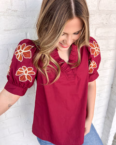 Zone In Burgundy Top