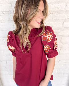 Zone In Burgundy Top