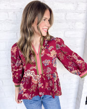 Load image into Gallery viewer, Gaining On You Burgundy Top