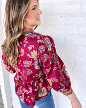 Load image into Gallery viewer, Gaining On You Burgundy Top