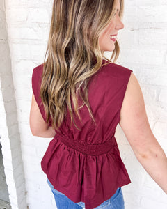 Dreamt Of You Burgundy Top