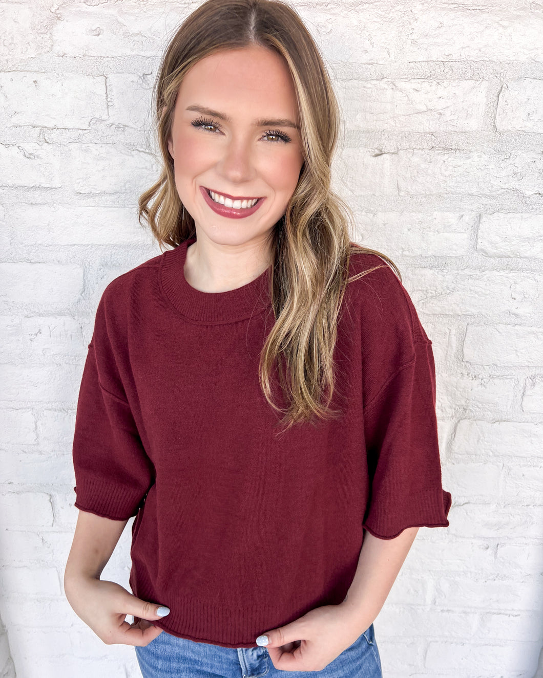 Fix Your Ways Burgundy Top