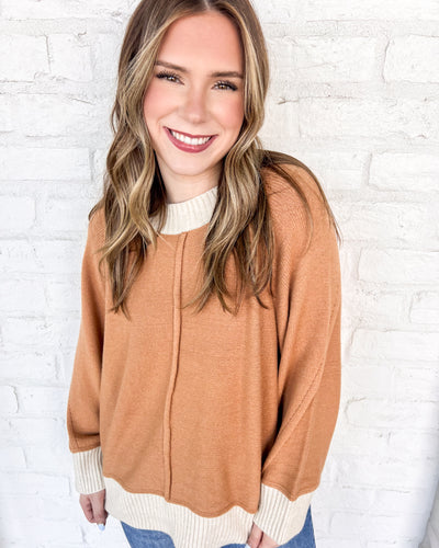 Serve With Love Camel Top