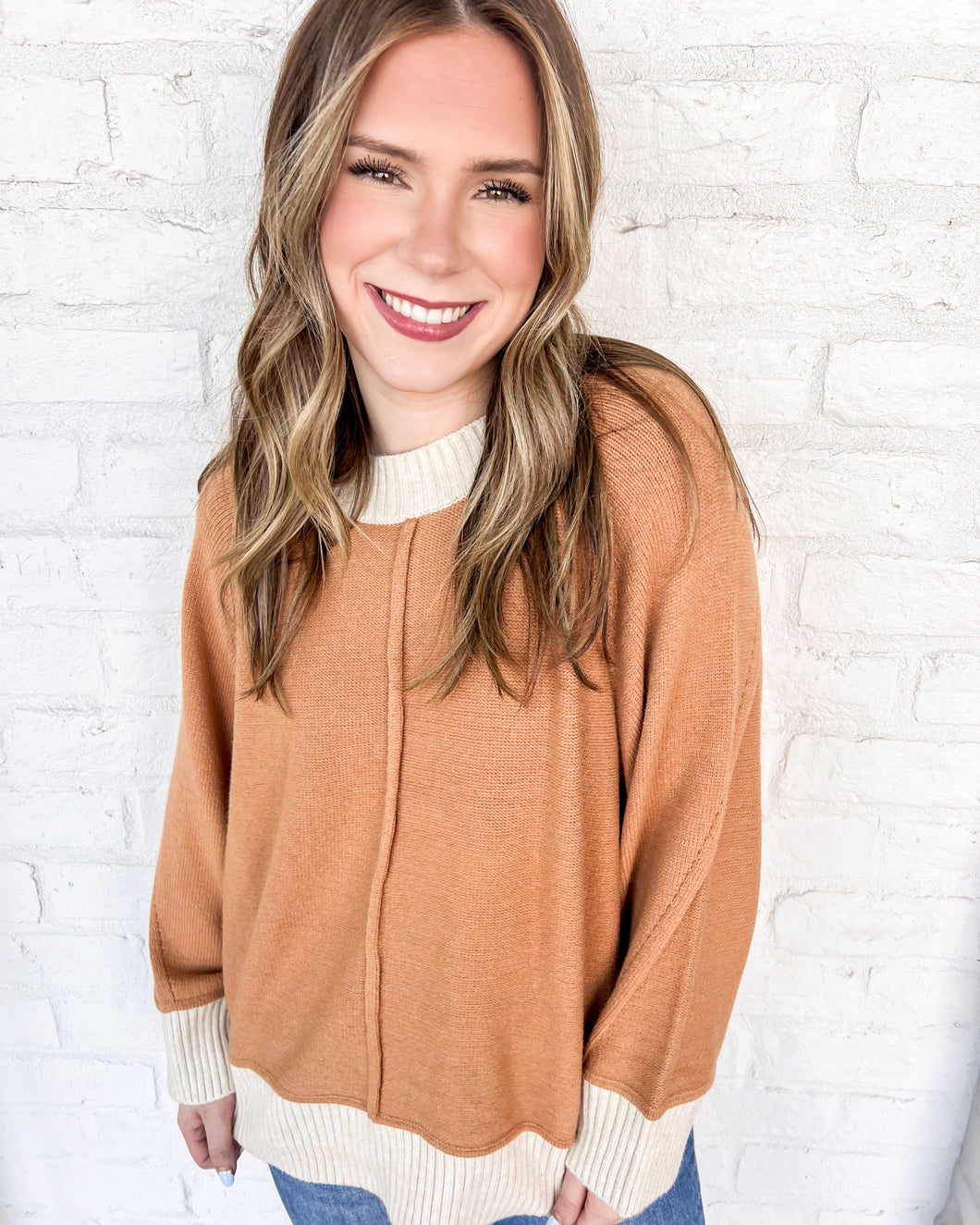 Serve With Love Camel Top
