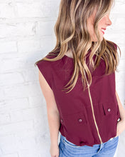 Load image into Gallery viewer, Going Places Burgundy Vest