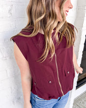 Load image into Gallery viewer, Going Places Burgundy Vest
