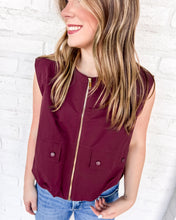 Load image into Gallery viewer, Going Places Burgundy Vest