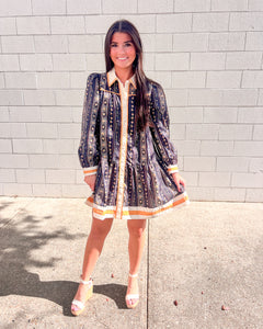 Rock Your Way Navy Dress