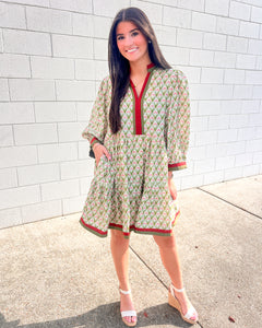On The Move Ecru Dress