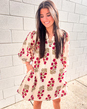 Load image into Gallery viewer, Dealing With Me Red Ecru Dress
