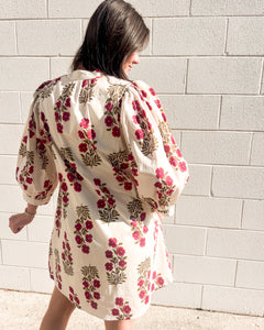 Dealing With Me Red Ecru Dress