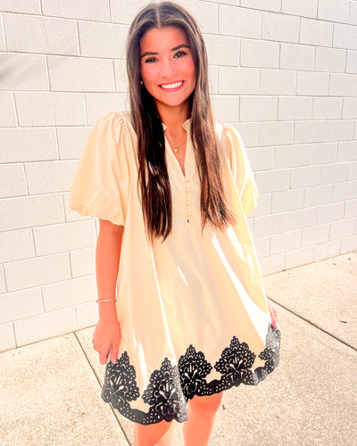 The First Time We Met Ecru Dress
