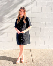 Load image into Gallery viewer, THML Suede Season Black Dress
