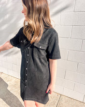 Load image into Gallery viewer, THML Suede Season Black Dress