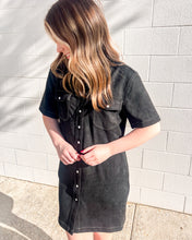 Load image into Gallery viewer, THML Suede Season Black Dress