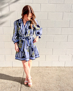 Waving Away Navy Dress